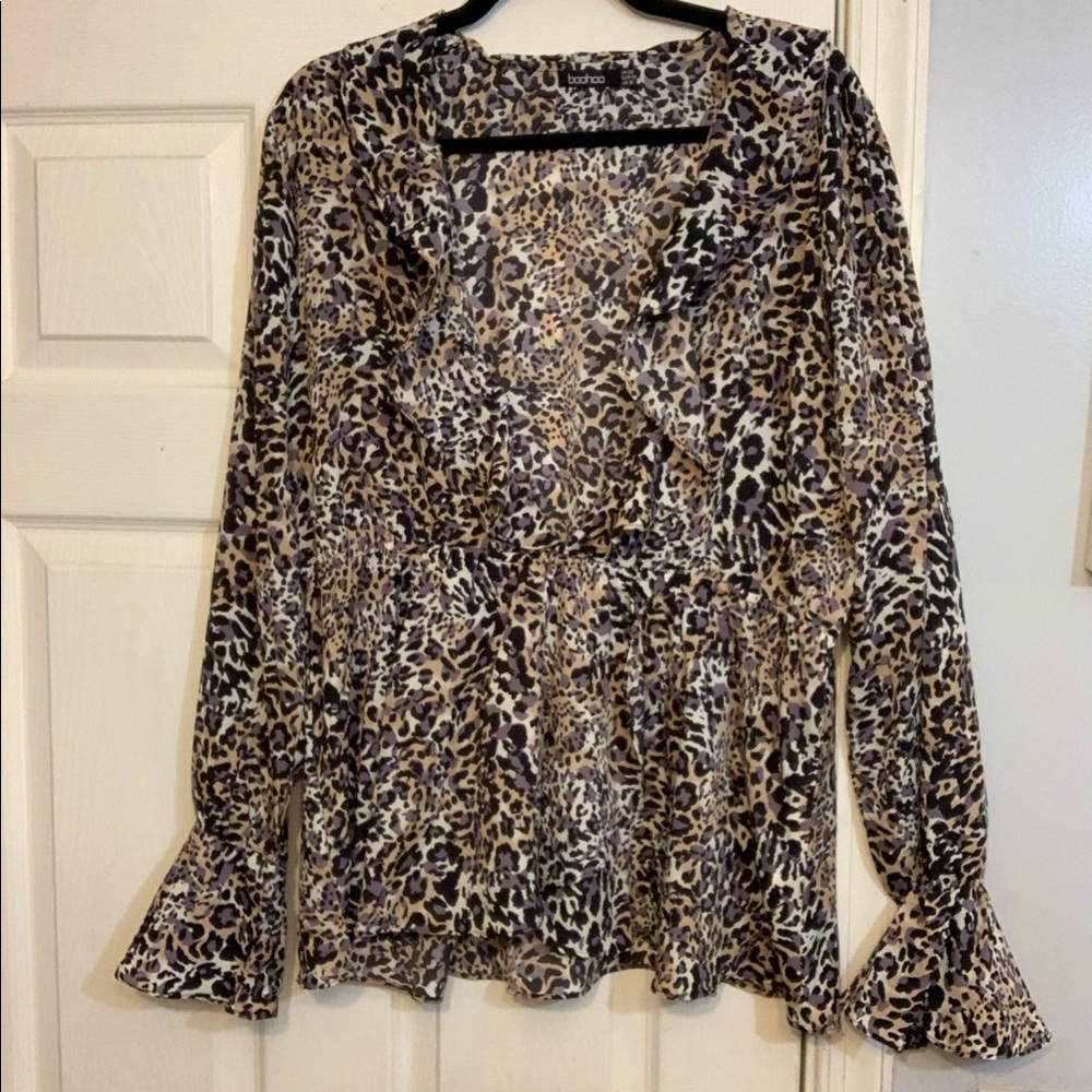 Long Sleeve Ruffled V-Neck